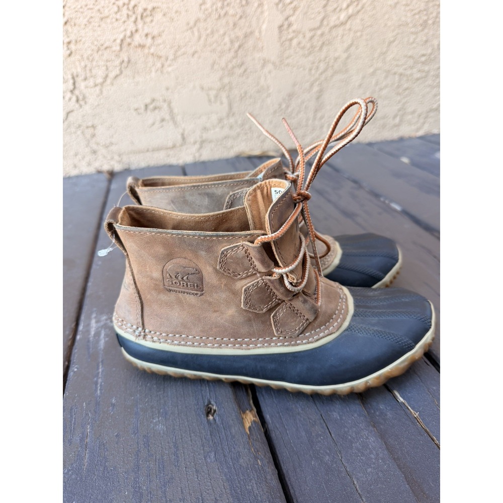 Sorel Out N About Womens Size 7 Waterproof Brown Leather Boots NL2133-286 hiking
